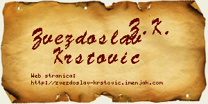 Zvezdoslav Krstović vizit kartica